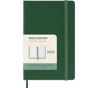 Moleskine Weekly Planner, Agenda Hebdomadaire avec Espace pour Notes 12 Mois 2025, Couverture Rigide et Fermeture Élastique, Couleur Vert Myrte, Format Pocket 9x14 cm