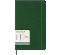 Moleskine Weekly Planner, Agenda Hebdomadaire avec Espace pour Notes 12 Mois 2025, Couverture Rigide et Fermeture Élastique, Couleur Vert Myrte, Format Large 13x21 cm