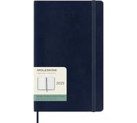 Moleskine Weekly Planner, Agenda Hebdomadaire avec Espace pour Notes 12 Mois 2025, Couverture Souple et Fermeture Élastique, Couleur Bleu Saphir, Format Large 13x21 cm