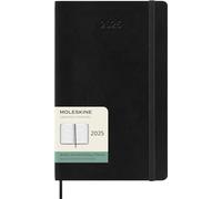 Moleskine Weekly Planner, Agenda Hebdomadaire Horizontal 12 Mois 2025, Couverture Souple et Fermeture Élastique, Couleur Noir, Format Large 13x21 cm