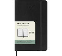 Agenda civil semainier format de poche Moleskine 12 mois Couverture souple Noir Noir