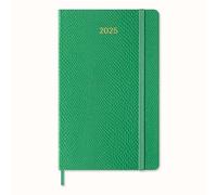 Moleskine Weekly Planner Precious and Ethical, Agenda Hebdomadaire avec Espace pour Notes 12 Mois 2025, Couverture Souple Vegan Effet Python, avec Boîte Cadeau, Couleur Vert, Format Large 13 x 21 cm