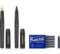 Moleskine x Kaweco – Coffret métallique Stylo plume et stylo bille avec cartouches d'encre Noir