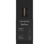 Moleskine x Kaweco Stylo à Bille Rechargeable en Plastique ABS pour Écrivains, Preneurs de Notes, Recharge 1,0 mm avec Encre Bleue Incluse, Couleur Noir