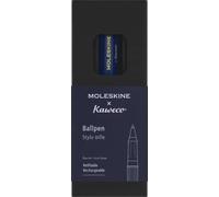 Moleskine x Kaweco Stylo à Bille Rechargeable en Plastique ABS pour Écrivains, Preneurs de Notes, Recharge 1,0 mm avec Encre Bleue Incluse, Couleur Bleu
