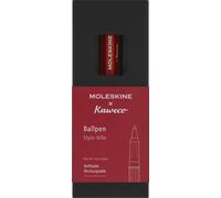 Moleskine x Kaweco Stylo à Bille Rechargeable en Plastique ABS pour Écrivains, Preneurs de Notes, Recharge 1,0 mm avec Encre Bleue Incluse, Couleur Rouge