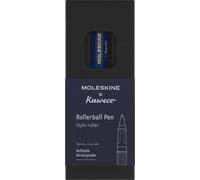 Moleskine x Kaweco Stylo Roller Rechargeable en Plastique ABS pour Écrivains, Preneurs de Notes, Recharge 0,7 mm avec Encre Noire Incluse, Couleur Bleu