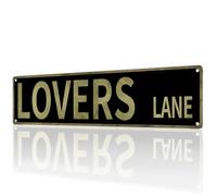 MOLESS Panneau de rue pour chambre à coucher - 40,6 x 10,2 cm - Décoration de chambre vintage avec inscription « LOVERS LANE » - Affiches esthétiques pour décoration murale pour chambre de fille Y2K