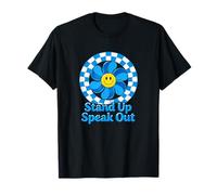Molette de Sensibilisation à la maltraitance des Enfants - Bleu rétro T-Shirt