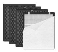 Molgoc Lot de 4 filtres de rechange pour purificateur d'air, compatibles avec purificateur d'air Mooka C300, H13 True HEPA.