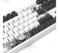 MOLGRIA Ink Lotus - Lot de 68 touches personnalisées en PBT Cherry à sublimation avec police japonaise pour clavier de jeu Cherry MX Switch à 68 touches, disposition ANSI (JP)