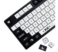 MOLGRIA Lot de 128 capuchons de touches B42 pour clavier mécanique, profil PBT XDA personnalisé avec extracteur de touches pour Gateron Kailh Cherry MX Switch pour clavier ANSI et ISO