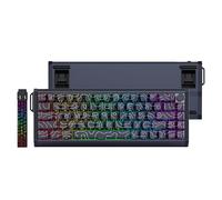MOLGRIA X SKYLOONG GK68 HE Clavier de jeu 60 % aluminium filaire USB avec interrupteur magnétique rétroéclairé RVB avec touches de contour imprimées orientées au sud et bouton joint multicouche (noir)