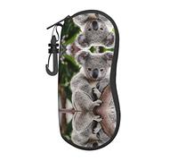 MOLIAE Étui à lunettes unisexe avec imprimé koala mignon, étui de protection pour lunettes, lunettes de soleil, noir, taille unique