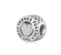 MOLICACI Breloque en argent sterling S925 avec pendentif en forme de cœur « Beste Freunde für immer » - Pour elle, sœur, femme, femme - Pour anniversaire, amis, anniversaire