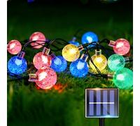 Molicar Guirlande lumineuse solaire d'extérieur - Boule de 8 m - 40 LED - Résistante aux intempéries - Pour balcon, terrasse, jardin - Multicolore