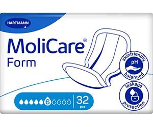 Molicare Forme 6 gouttes, pour incontinence moyenne : haute sécurité, protection supplémentaire contre les fuites et discrétion pour les femmes et les hommes, à utiliser avec les fixpants Molicare
