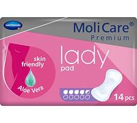 MoliCare Lot de 14 coussinets d'incontinence pour femme souffrant de faiblesse de la vessie Aloe Vera 4,5 gouttes