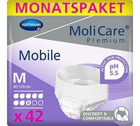 MoliCare Lot de 3 packs de 14 culottes mobiles jetables premium : utilisation discrète pour les femmes et les hommes ; 8 gouttes, taille M (tour de hanche 80-120 cm)