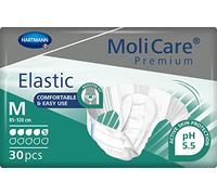 MoliCare Lot de 30 couches élastiques de qualité supérieure pour adulte - 5 gouttes | Couches jetables à haute absorption pour homme et femme souffrant d'incontinence sévère | Taille M