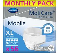 MoliCare Lot de 56 sous-vêtements jetables mobiles de qualité supérieure pour femme et homme souffrant d'incontinence 6 gouttes Taille XL
