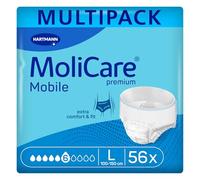 Molicare Mobile Lot de 56 sous-vêtements absorbants pour femmes et hommes souffrant d'incontinence modérée, protection contre les fuites, respectueux de la peau, meilleur ajustement corporel