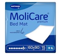 Molicare Premium Bed Mat 9 Gouttes : Alèse de lit avec Noyau Absorbant en Flocons de Cellulose, 60 x 90 cm, 15 pièces