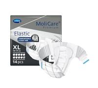 MOLICARE® PREMIUM - Elastic - Changes Complets pour Hommes et Femmes - Niveau d'Absorption = 10 gouttes (Fuites Urinaires Importantes) - pH Neutre à la Peau - Matière Douce - Taille XL - 14 Unités