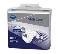 MOLICARE® PREMIUM - Elastic - Changes Complets pour Hommes et Femmes - Niveau d'Absorption = 9 gouttes (Fuites Urinaires Importantes) - pH Neutre à la Peau - Matière Douce - Taille XL - 14 Unités