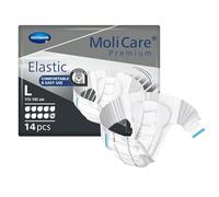 MoliCare Premium Elastic Slip : pour incontinence très sévère pour femmes et hommes ; 10 gouttes, taille L, (tour de taille 115-145 cm), 4x14 pièces