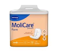 Molicare Premium Form 4 Gouttes pour incontinence légère : sécurité maximale, protection supplémentaire contre les fuites et discrétion pour femmes et hommes, 4 x 32 pièces