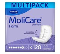 Molicare Premium Form 8 Gouttes pour incontinence sévère : sécurité maximale, protection supplémentaire contre les fuites et discrétion pour femmes et hommes, 4 x 32 pièces