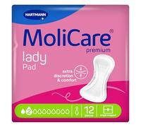 MoliCare Premium Lady Pad Absorbant d'incontinence pour femmes avec faiblesse de la vessie, Aloe Vera 2 gouttes, 12 pièces