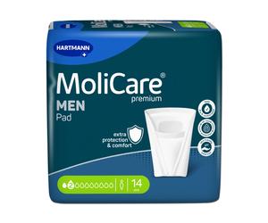 MoliCare Premium MEN PAD 2 gouttes - Protections anatomiques pour hommes - 14 pièces - Coquilles