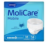 MoliCare Premium Mobile 6 Gouttes Taille M Culotte Jetable Absorbant pour Femmes et Hommes avec Incontinence Modérée, Protection contre les Pertes, Douce sur la Peau, 14 pcs