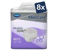 MoliCare Premium Mobile Culotte jetable : Utilisation discrète pour l'incontinence pour femmes et hommes ; 8 gouttes, taille S (60-90 cm de tour de taille), 8x14 pièces
