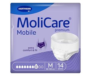 MoliCare Premium Mobile Lot de 14 culottes d'incontinence 8 gouttes pour homme et femme souffrant d'incontinence sévère Protection supplémentaire contre les fuites Taille M
