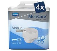 MoliCare Premium Mobile slip à usage unique : discret en cas d’incontinence pour femmes et hommes ; 6 gouttes, taille XL (tour de taille 130-170 cm), 4x14 pièces