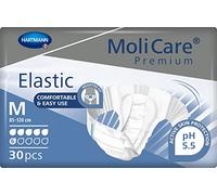 Molicare Sous-vêtements jetables élastiques de qualité supérieure : utilisation discrète pour femme et homme souffrant d'incontinence, 6 gouttes, taille M, 3 paquets de 30 (90 pièces)