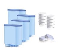 Molifal Lot de 4 filtres à eau compatibles Philips AquaClean CA6903/10, CA6903/22. Compatible avec Saeco Philips LatteGo. Sans BPA, anti-calcaire, améliore le goût (Kit d'entretien)