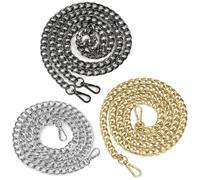 MOLIMOLI 3 Pièces 120 cm Sac Chaîne, Sac Chaîne Crochet Métal Bandoulière Chaîne, Sac pour Femmes, Chaîne Sac à Main avec Boucle, Look Élégant
