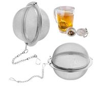MOLIMOLI Infuseur Thé, Boule à Thé 4,5 cm, 2 pièces en Acier Inoxydable 304, passoire Fine avec chaîne pour Le thé, Le café et Les épices en Vrac, Passe au Lave-Vaisselle