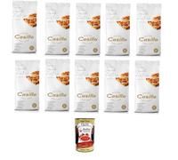 Molino Casillo Semola D'Autore Farina di semola rimacinata per Pizze e Focacce Farine de semoule moulue pour pizzas et focaccia 10 x 500 g + Italian Gourmet Polpa 400 g