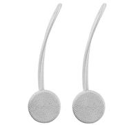Molinter Lot de 2 embrasses magnétiques pour rideaux - Avec aimant puissant - Pour textiles de maison - Gris argenté