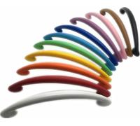 Molinter Poignée de meuble en alliage de zinc - Pour armoire, bibliothèque - Espacement des trous : 128 mm - Orange