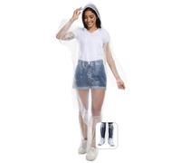 Molirex 3 Pièces Poncho Pluie Imperméable, Cape de Pluie Transparent avec Capuche et Couvre Chaussure Imperméable Jetable pour Femmes et Hommes Adulte Unisexe pour Camping, Randonnée, Concert