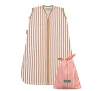 molis&co - Gigoteuse été - Gigoteuse Bébé Tog 0,5-100% Coton (Oeko-TEX) - Coton Turbulette Longueur Ajustable (65-82 cm) pour Garçon en Fille - Sand Stripes