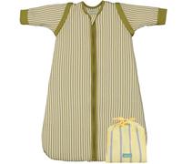 molis&co - Gigoteuse pour bébé avec Manches Amovibles - Gigoteuse Bébé Tog 1-100% Coton - Changement de Couche à accès à Zip Facile - Turbulette pour Bébé (Olive Green Stripes, 0 mois)
