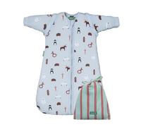 molis&co - Gigoteuse pour bébé avec Manches Amovibles - Gigoteuse Bébé Tog 2.5-100% Coton (Oeko-TEX) - Changement de Couche à accès à Zip Facile - Turbulette pour Bébé - Winter Animals (0-6 Mois)