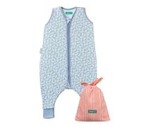 molis&co. Gigoteuse pour bébé avec Pieds. 0.5 TOG. Taille 2 Ans. Idéal pour Les Mois D'ÉTÉ. Blue Garden. 100% Coton